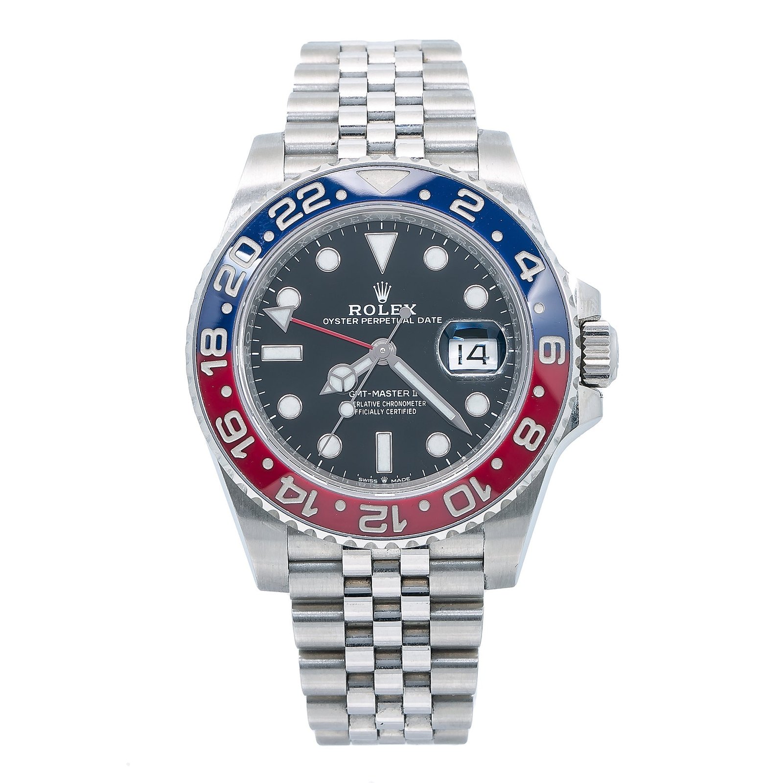 Pre-Owned-Rolex-GMT-Master-II-126710BLRO-Stainless-Steel-Jubilee-Bracelet-Blue-Red-Pepsi-Bezel-JD-Watches-NY.jpg Rolex GMT Master II 126710BLRO Stainless Steel Jubilee Bracelet Blue Red Pepsi Bezel - 图片 1