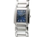 25mm Steel Diamond Bezel On Blue Arabic Dial Quartz